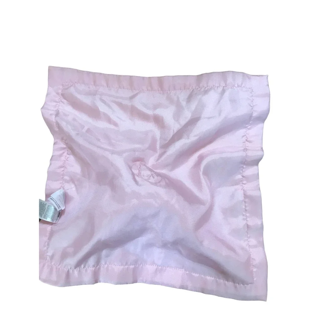 Carters Child of Mine Pink Owl Baby Lovey Hearts Security Blanket Rattle Satin